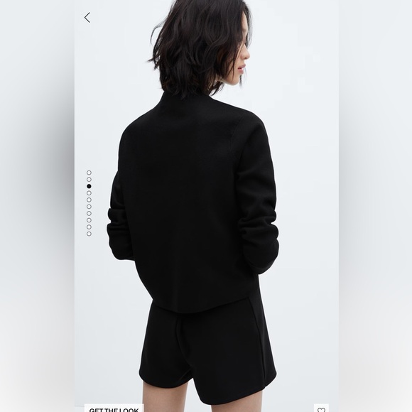 NWT Mango Perkins-Neck Sweater Black - Picture 3 of 11